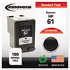 Compatible Remanufactured CH561WN (61) Ink, 200 Page-Yield, Black