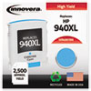 4907AN Compatible, Remanufactured, C4907AN (940XL) Ink, 1400 Page-Yield, Cyan