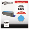 86100C Compatible, Remanufactured, 43324419 (6100) Toner, 5000 Yield, Cyan