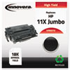 6511J Compatible, Remanufactured, Q6511X(J) (11J)  Toner, 18000 Yield, Black