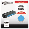 85500C Compatible, Remanufactured, 43324403 (5500) Toner, 5000 Yield, Cyan
