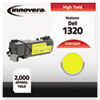 D1320Y Compatible, Remanufactured, 310-9062 (1320) Toner, 2000 Yield, Yellow