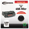 5949MICR Remanufactured, Q5949A(M) (49A MICR) MICR Toner, 2500 Yield, Black
