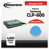 CLPC600A Compatible, Remanufactured, CLP-C600A Laser Toner, 4000 Yield, Cyan