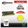 Compatible Remanufactured TN110Y Toner, 1500 Page-Yield, Yellow