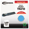 Compatible Remanufactured TN210C Toner, 1400 Page-Yield, Cyan