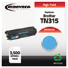 TN315C Compatible, Remanufactured, TN315C (TN315) Toner, 3500 Yield, Cyan
