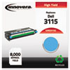 D3115C Compatible, Remanufactured, 310-8379 (3115) Toner, 8000 Yield, Cyan