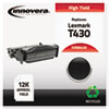 86430 Compatible, Remanufactured, 12A8325 (T430) Toner, 12000 Yield, Black