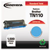 Compatible Remanufactured TN110C Toner, 1500 Page-Yield, Cyan