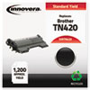 TN420 Compatible, Remanufactured, TN420 Laser Toner, 1200 Page-Yield, Black