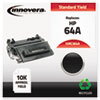 C364A Compatible, Remanufactured, CC364A (64A) Laser Toner, 10000 Yield, Black