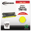 TN115Y Compatible, Remanufactured, TN115Y (TN115) Toner, 4000 Yield, Yellow