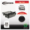 83640 Compatible, Remanufactured, 64015HA (T640) Toner, 21000 Yield, Black
