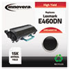 E460X11A Compatible, Remanufactured, E460X11A (E460DN) Toner, 15000 Yield, Black