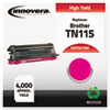 TN115M Compatible, Remanufactured, TN115M (TN115) Toner, 4000 Yield, Magenta