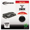 F280X Compatible, Reman, CF280X (80X) High-Yield Toner, 6900 Page-Yield, Black