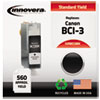 BCI3BK Compatible, Remanufactured, BCI-3BK (BCI3E) Ink, 560 Page-Yield, Black