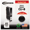 PCLI8BK Compatible, Remanufactured, CLI-8BK (CLI8BK) Ink, 412 Yield, Black