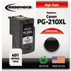 PG210XL Compatible, Remanufactured, 2973B001 (PG210XL) Ink, 401 Yield, Black