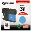 LC61C Compatible, Remanufactured, LC61C Ink, 325 Page-Yield, Cyan