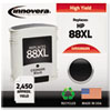 9396AN Compatible, Remanufactured, C9396AN (88XL) Ink, 2450 Page-Yield, Black