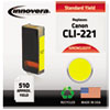 CNCLI221Y Compatible, Remanufactured, 2949B001 (CLI221) Ink, 510 Yield, Yellow
