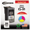 Compatible Remanufactured 1900B002 (CL-31) Ink, 206 Page-Yield, Tri-Color