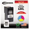 0143 Compatible, Remanufactured, 18Y0143 (#43) Ink, 350 Yield, Tri-Color