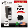 PGI5BK Compatible, Remanufactured, 0628B002 (PGI5BK) Ink, 500 Yield, Black