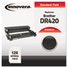 DR420 Compatible, Remanufactured, DR420 Drum, 12000 Page-Yield, Black