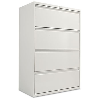 Four Drawer Lateral File Cabinet 36w X 18d X 52 5h Light Gray Wb Mason