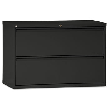 Two Drawer Lateral File Cabinet 42w X 18d X 28h Black Wb Mason