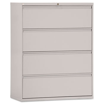 Four Drawer Lateral File Cabinet 42w X 18d X 52 5h Light Gray Wb Mason