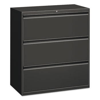 Three Drawer Lateral File Cabinet 30w X 18d X 39 5h Charcoal Wb Mason