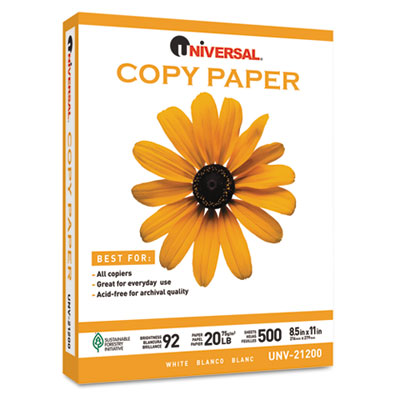 Copy Paper on Copy Paper  92 Brightness  20lb  8 1 2 X 11  White  5000 Sheets Carton