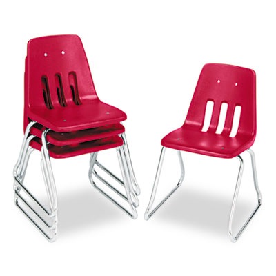 Virco Chairs on Virco  Inc  9600 Classic Series Classroom Chairs  16  Seat Height  Red