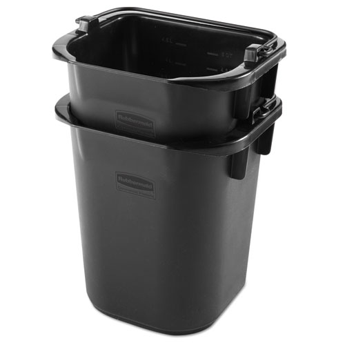 black plastic pail