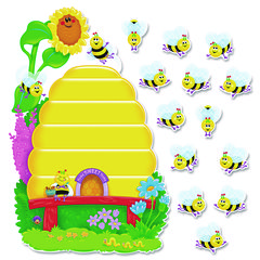 Busy Bees Job Chart Plus Bulletin Board Set 18.25' X 17.5', 38 Pieces