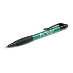 SKILCRAFT Bio-Write Ballpoint Pen, Retractable, Fine 0.7 mm, Blue Ink, Green Barrel, Dozen