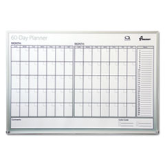 SKILCRAFT Dry Erase 60-Day Planner, 36 x 24, White Surface, Aluminum Frame