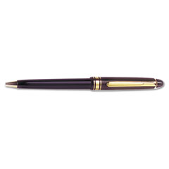 SKILCRAFT Push Cap Ballpoint Pen, Retractable, Medium 1 mm, Black Ink, Black Barrel, Dozen