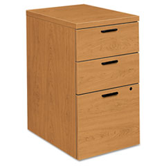 10500 Series Mobile Pedestal File, Left Or Right, 3-Drawers: Box/box/file, Legal/letter, Harvest, 15.75