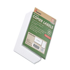 SKILCRAFT Recycled Copier Labels, Copiers, 2 x 4.25, White, 10/Sheet, 100 Sheets/Box