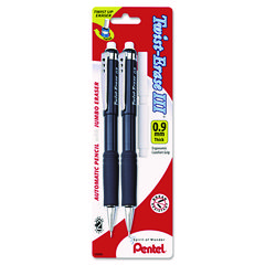 Twist-Erase III Mechanical Pencil, 0.9 mm, HB (#2), Black Lead, Assorted Barrel Colors, 2/Pack