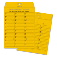 Brown Kraft Redi-Tac Box-Style Interoffice Envelope, #97, Two-Sided Three-Column Format, 10 X 13, Brown Kraft, 100/box