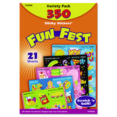 Stinky Stickers Variety Pack, Mixed Shapes, Assorted Colors, 350/pack