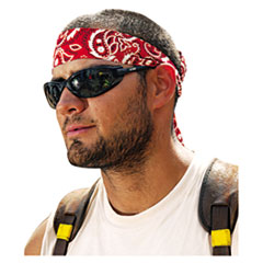 ergodyne® HEADGEAR BNDNA-HDBND RD Chill-Its 6700-6705 Bandana-headband, One Size Fits All, Red Western