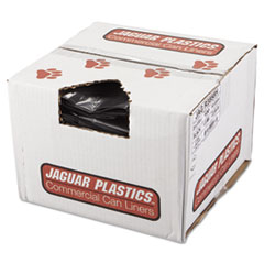 Jaguar Plastics® LINER REPRO 38X58 1.5MIL REPRO LOW-DENSITY CAN LINERS, 60 GAL, 1.5 MIL, 38" X 58", BLACK, 100-CARTON