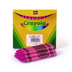 Bulk Crayons, Carnation Pink, 12/box